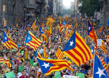 La Diada de 2017 reúne a medio millón de personas, según el cálculo de EL PAÍS