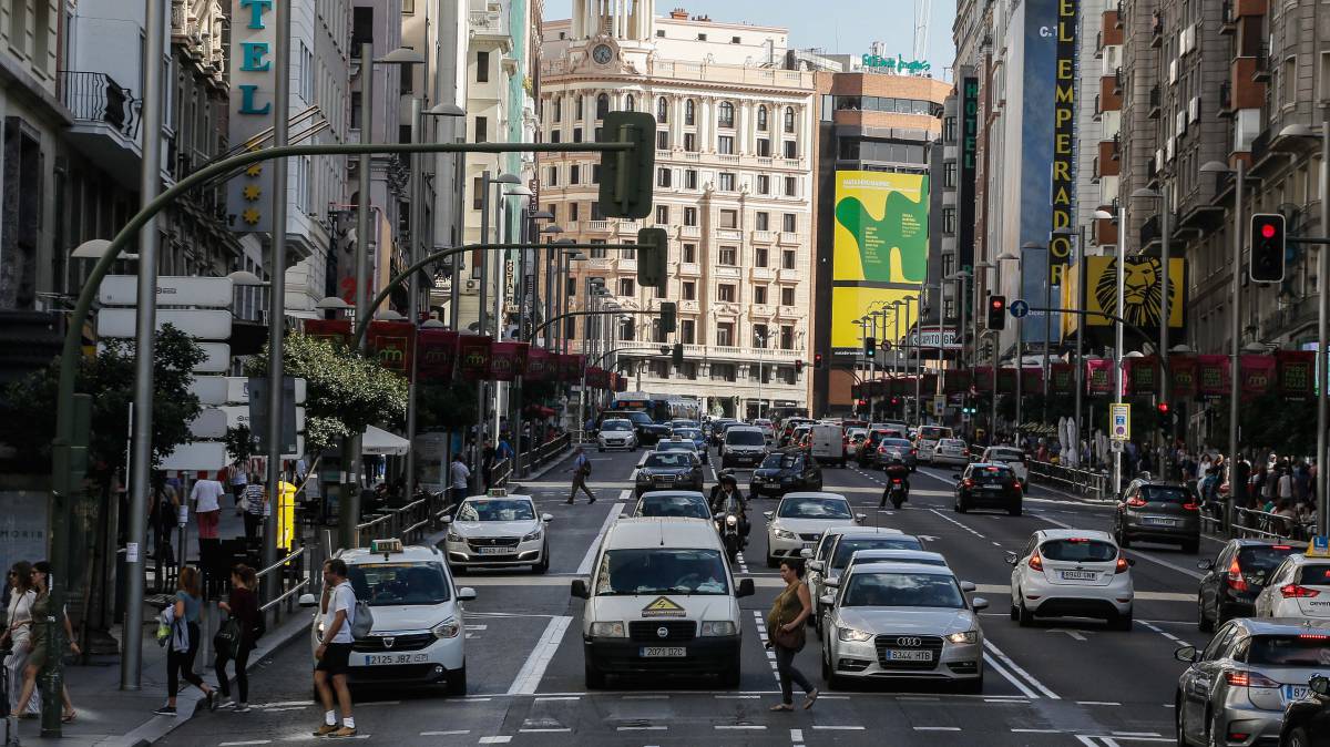 La Gran Vía de Madrid.