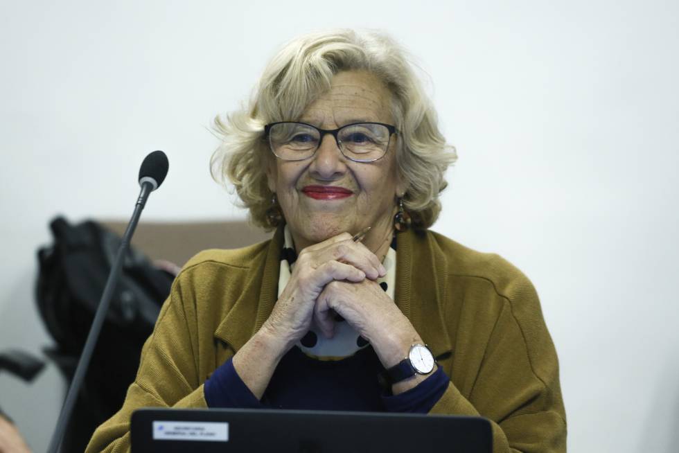 Manuela Carmena, la semana pasada, durante la Comisión de Cultura y Deportes del Ayuntamiento de Madrid. 