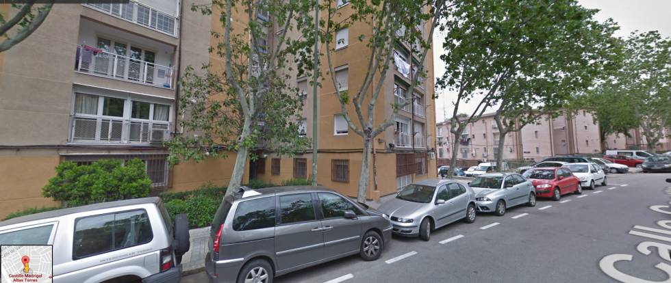 Calle Castillo de Madrigal de las Altas Torres, en el distrito madrileño de San Blas.