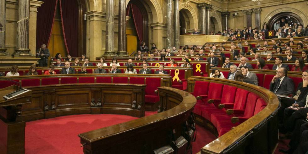 Vista general del hemiciclo del Parlament.