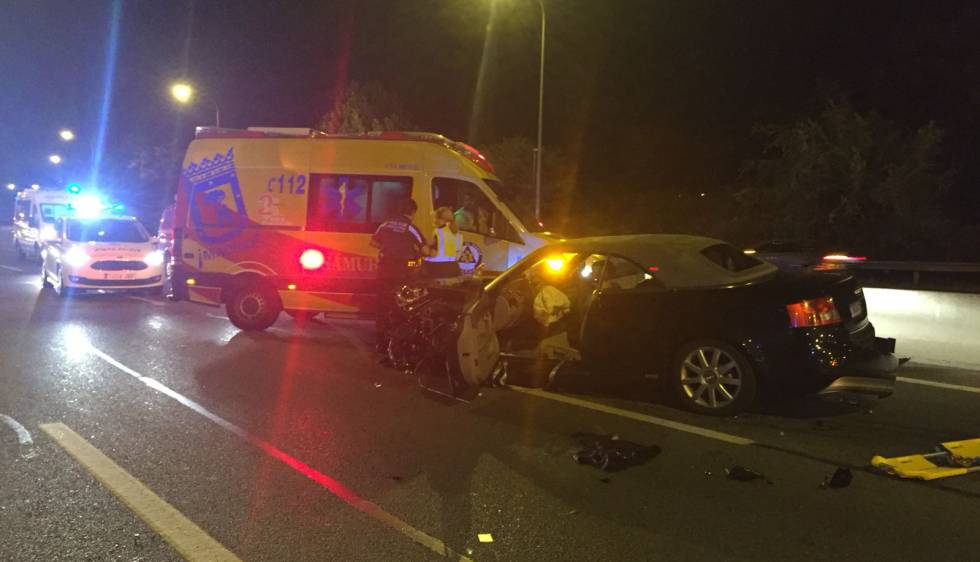 Estado en que ha quedado el conductor del kamikaze tras el accidente.