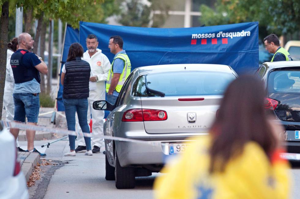 Operativo policial tras el homicidio en Sant Joan Les Fonts.