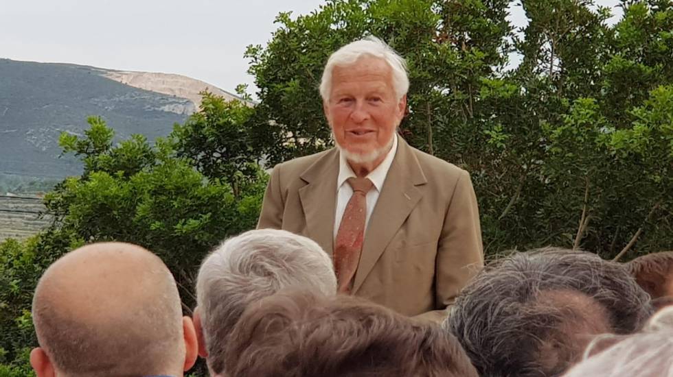 El Doctor Hermanfrid Schubart en el homenaje organizado por Les Freses en Dénia.