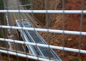 20112018 Imagen del tren descarrillado en la localidad barcelonesa de Vacarisses a causa de un desprendimiento.rn rn rn ECONOMIA CATALUÑA ESPAÑA EUROPArn DAVID ZORRAKINO - EUROPA PRESSrn 