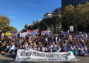 Otra jornada de paros mayoritarios de los médicos eleva la presión sobre Torra