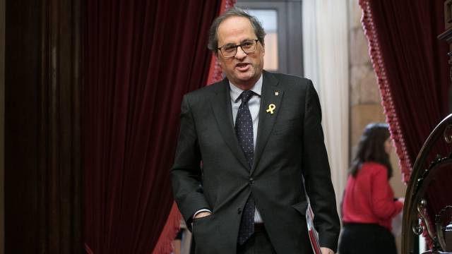 Quim Torra, en el Parlament.