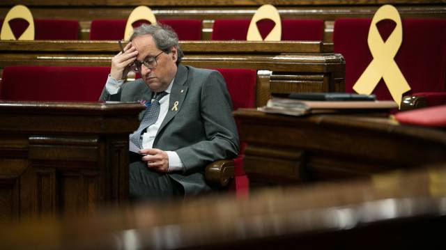 Quim Torra, en el pleno del pasado miércoles