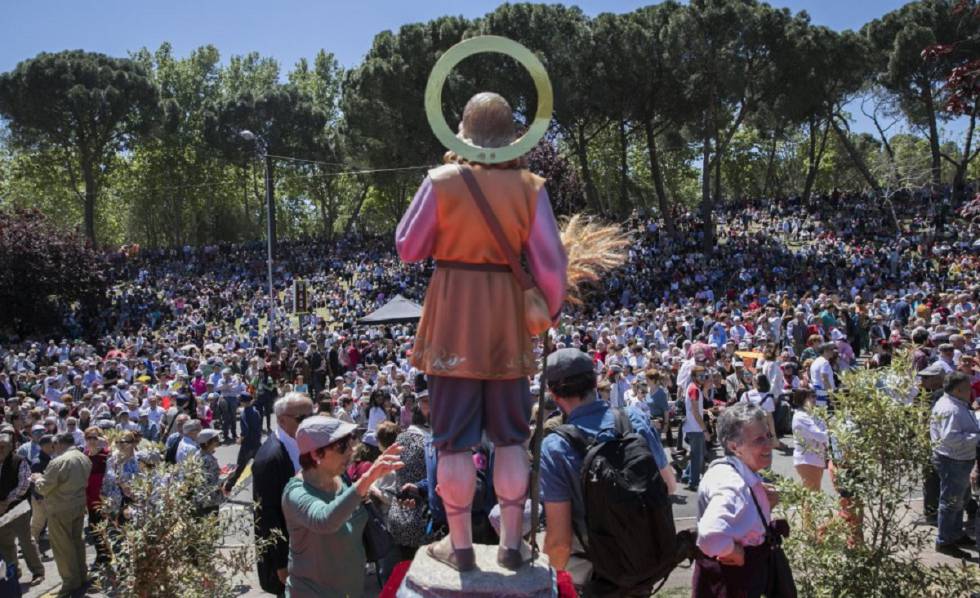 Ambiente en la pradera de San Isidro, en las fiestas de 2018.