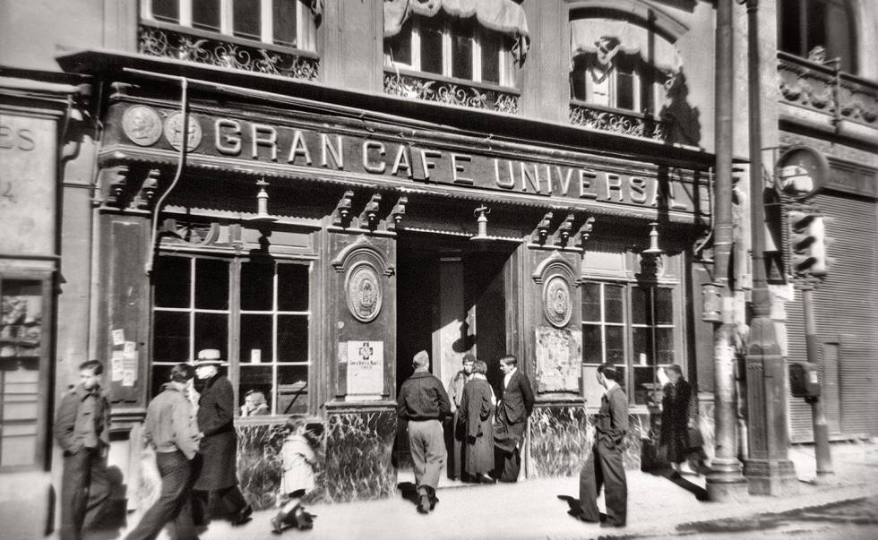 Café Universal de Madrid, el 10 de febrero de 1938