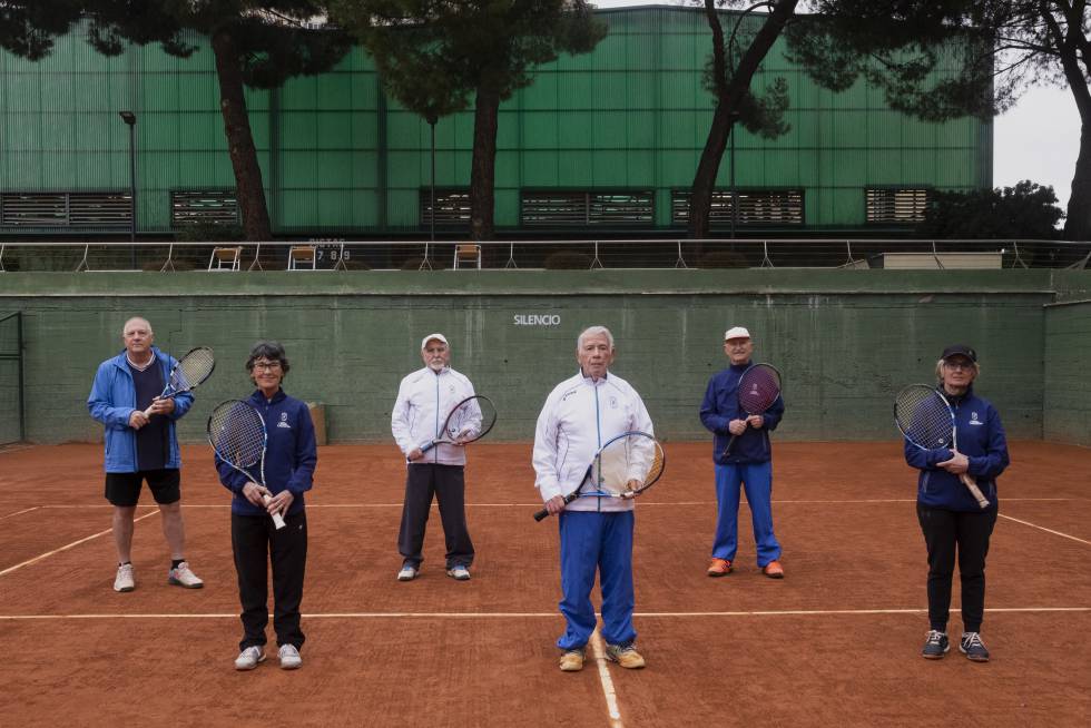 El grupo de mayores de 65 años del Club de Tenis Chamartín