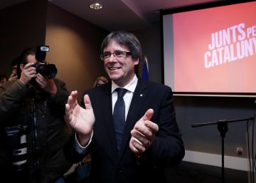 Carles Puigdemont en la presentaci&oacute;n de la campa&ntilde;a de Junts per Catalunya para los comicios del 21 de diciembre.