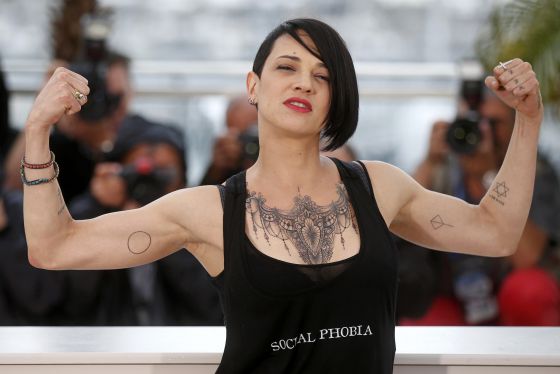 Asia Argento en Cannes durante la presentación de 'Incomprendida'.