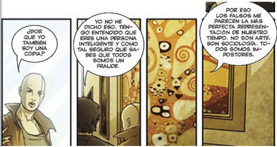 Viñetas del cómic 'Lágrimas en la lluvia', de Rosa Montero, Damián Campanario y Alessandro Valdrighi