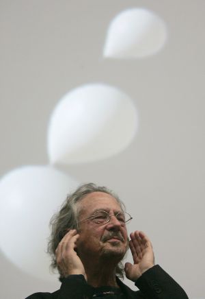 Peter Handke, fotografiado recientemente durante una conferencia en Estoril.