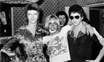 David Bowie, Iggy Pop y Lou Reed, en 1972.