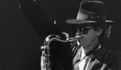 Gato Barbieri, durante su actuaci&oacute;n en el V Festival de Jazz de Madrid en 1984.