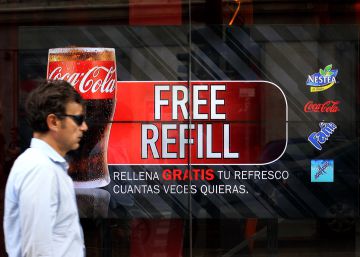 Publicidad con t&eacute;rminos en ingl&eacute;s, ayer en Madrid.