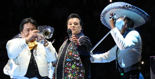 Juan Gabriel performing in June in Morelia.