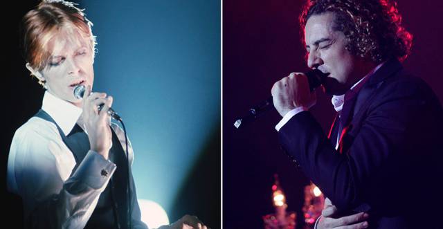 David Bowie y David Bisbal en sendas actuaciones. 