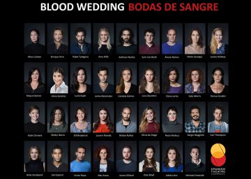 Foto del reparto de 'Bodas de sangre' que se presenta en Londres.