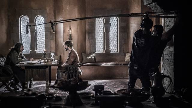 Ginés García Millán y Daniel Grao, durante el rodaje.