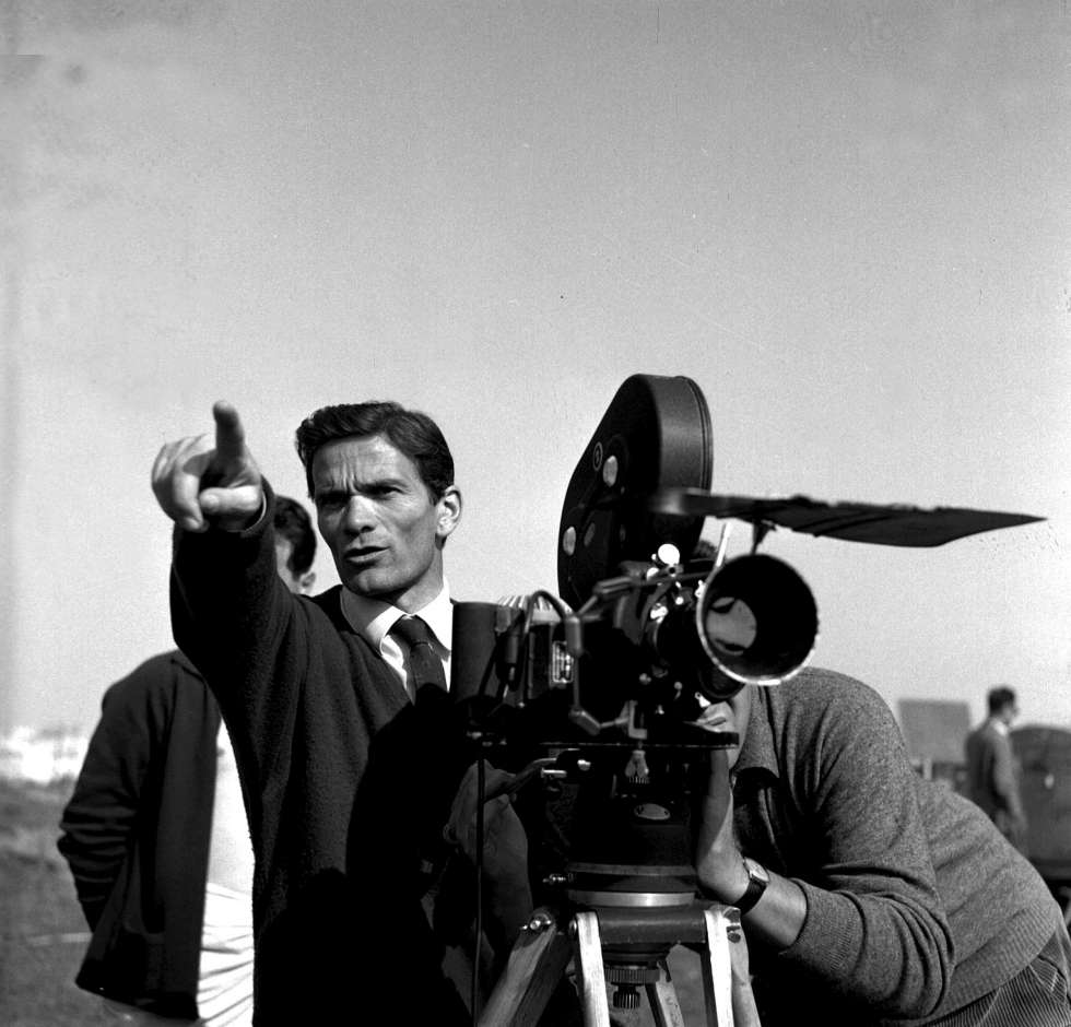 Pier Paolo Pasolini durante el rodaje de 'La Ricotta' en 1962.