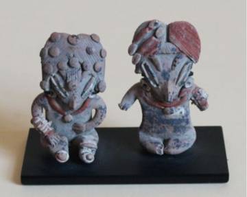 Figuras de la colección prehispánica del Museo Mexicano de San Francisco.