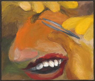 'Sin título' (1962), óleo de Lee Lozano expuesto en el Museo Reina Sofía.