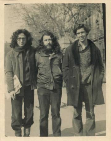 Desde la izquierda, Roberto Bolaño, Álvaro y Bruno Montané.