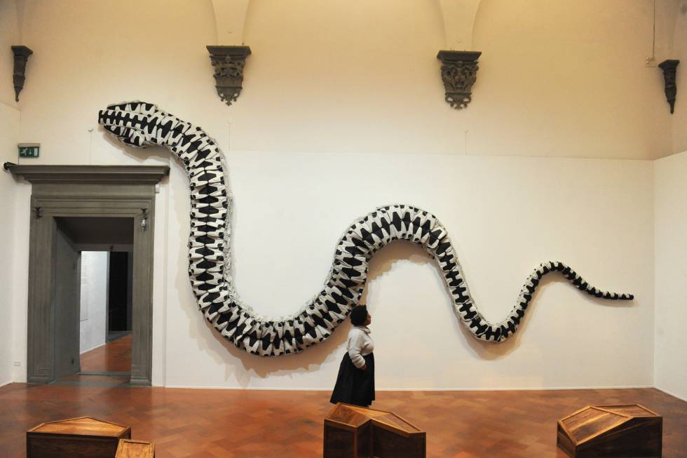 An installation by Ai Weiwei in Palazzo Strozzi in Florence.