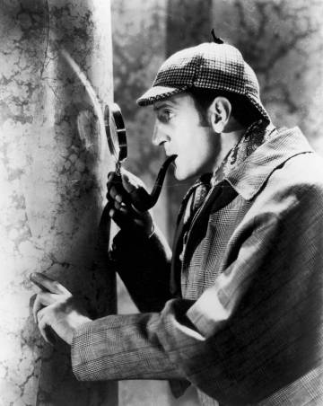 El actor Basil Rathbone, en la piel de 'Sherlock Holmes'.
