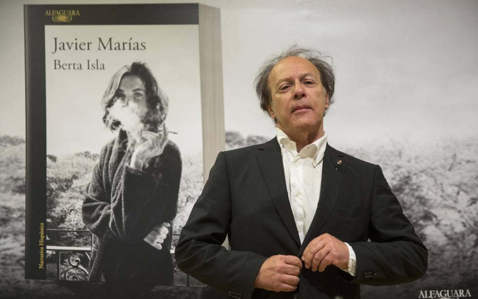 Javier Marias en la presentación de su última novela, 'Berta Isla'.