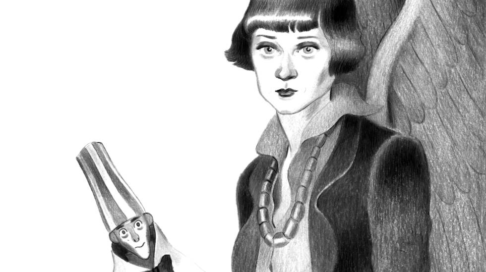 Emmy Ball-Hennings, en un dibujo de José Lázaro para el libro 'El ángel dadá'