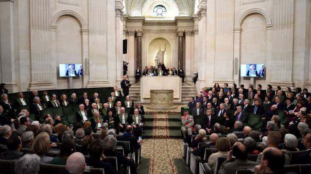Reunión de los miembros de la Academia Francesa.
