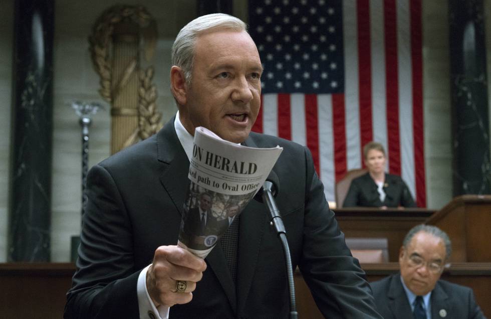 Kevin Spacey en una escena de 'House of cards'.