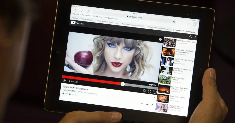 Un vídeo de Taylor Swift, en el portal YuoTube. 