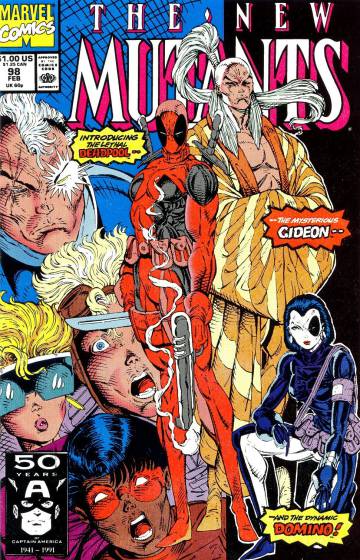 La primera aparición de Masacre y Dominó en 'Nuevos Mutantes 98'.