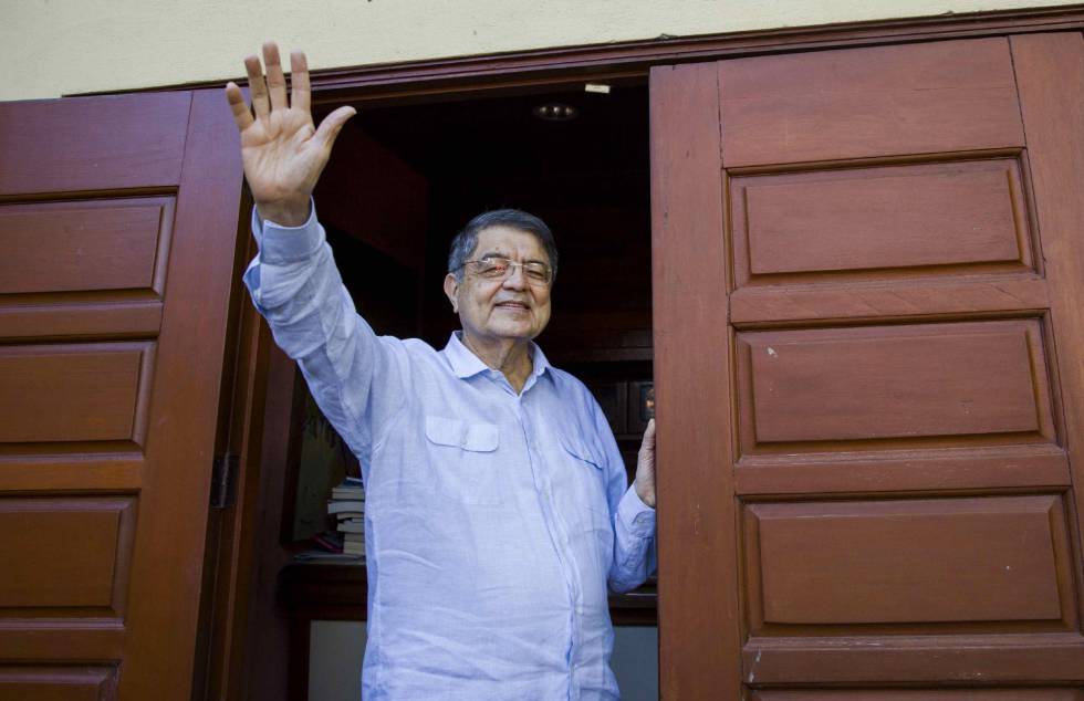 Sergio Ramírez, el jueves en su residencia de Managua (Nicaragua).