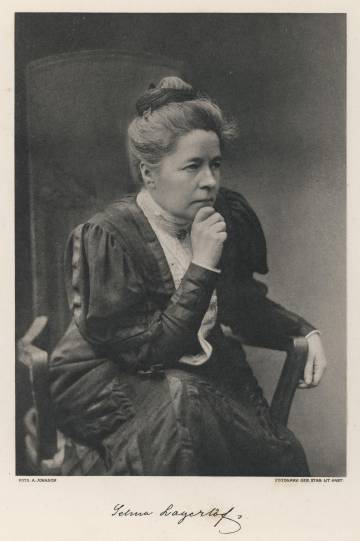 The Swedish novelist, Selma Lagerlöf, in 1909, the year she received the Nobel Prize for Literature.