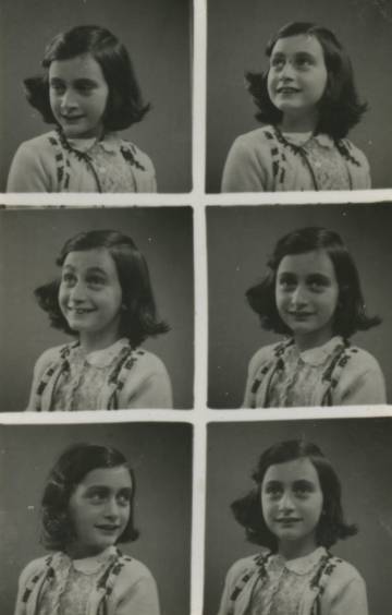 FotografÃ­as de pasaporte de Ana Frank, de mayo de 1939.