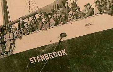 Refugiados españoles, a bordo del 'Stanbrook' en 1939.
