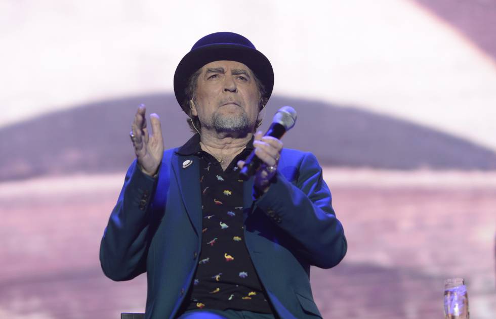 Joaquín Sabina durante el concierto que ofreció el sábado en Madrid. 