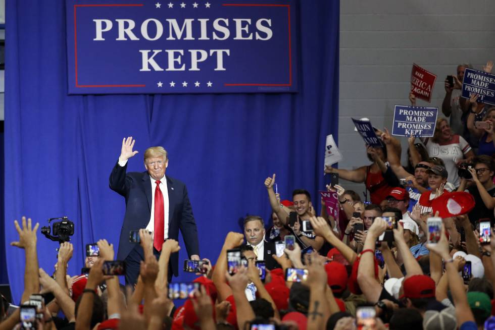 Donald Trump, en un acto en Ohio hace dos semanas.