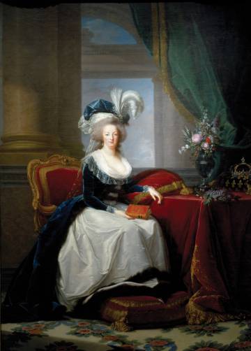 María Antonieta retratada por Marie Louise Élisabeth Vigée-Lebrun. 