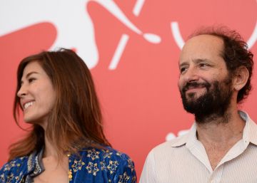 Natalia López y su esposo, el director Carlos Reygadas, en Venecia. 