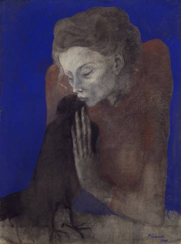 'Mujer con el cuervo' (1904) de Pablo Picasso.