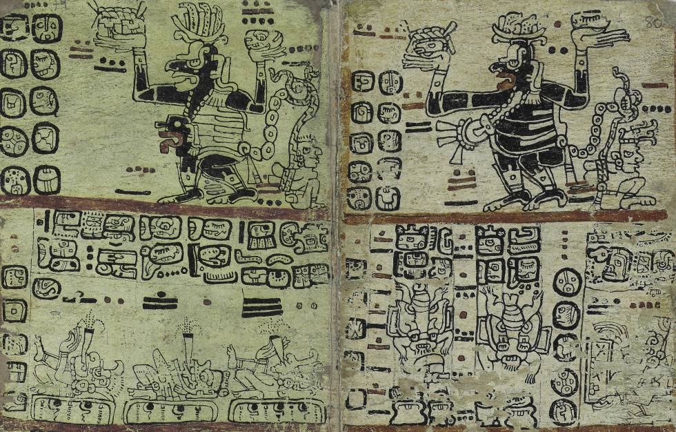 FacsÃ­mil del 'CÃ³dice Madrid', de los mayas (siglo XVI-XVII).