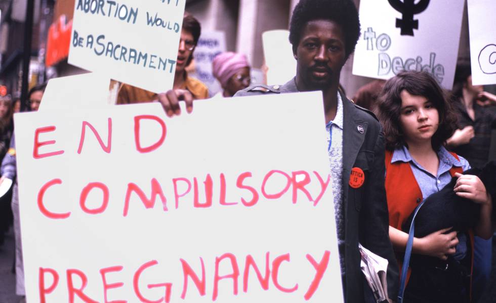 Protesta por los derechos reproductivos en Pittsburgh en 1974.