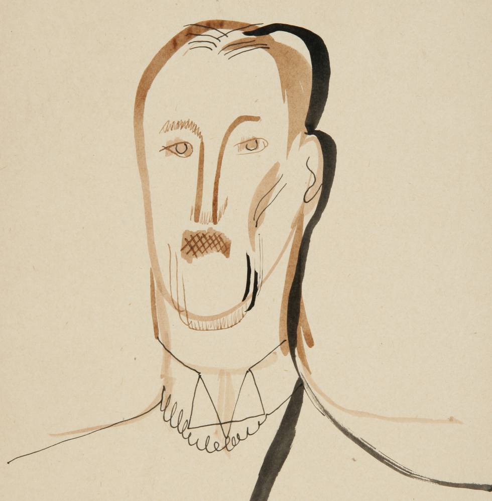 El duque de Alba, retratado por José Moreno Villa en los años treinta. 